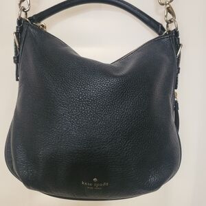 kate spade New York Black Pebbled Leather Hobo Bag